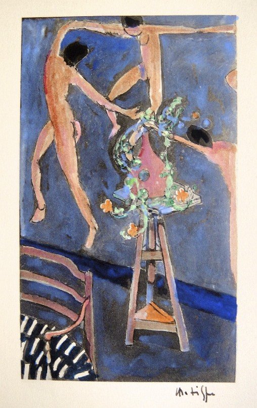 HENRI MATISSE, Hand Colored Original Lithograph, Le: Henri Matisse's original hand colored lithograph "Les Capucines" was published in 1920. Hand signed by Henri Matisse in black ink. From the rare VIP volume "Henri Matisse", par Elie Faure, Jules Romai