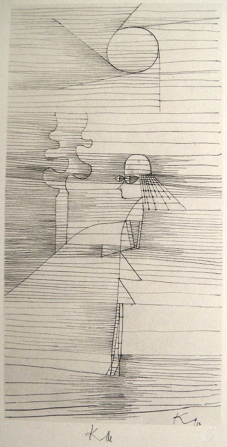 Paul KLEE; Original Lithograph.: Hand-signed lithograph by Paul KLEE from 1934. Signed VIP edition. Signature in pencil by KLEE. Limited edition of 525 copies, of which only 25 excamples were signed! Paul KLEE drawings; Edition: Mull