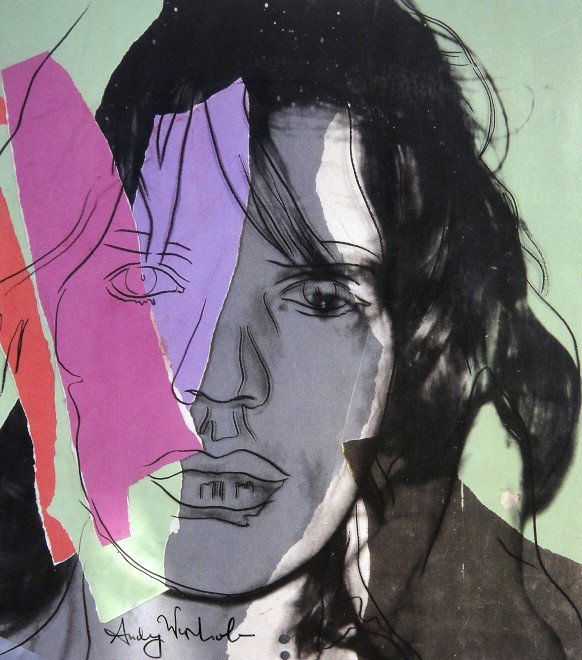 ANDY WARHOL, Signed Print, Mick Jagger: Andy WARHOL, "Mick Jagger", hand signed Offset Print. From a signed VIP-catalog from 1982. Hand signed by Andy Warhol in black pen. Size: 9.1 x 7.9 in (23 x 20 cm) glossy paper. Excellent condition wi