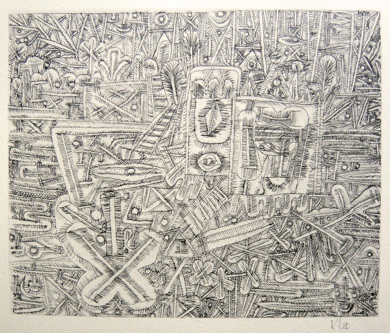 Paul KLEE; Original Lithograph: Hand-signed lithograph by Paul KLEE from 1934. Signed VIP edition. Signature in pencil by KLEE. Limited edition of 525 copies, of which only 25 excamples were signed! Paul KLEE drawings; Edition: Mull