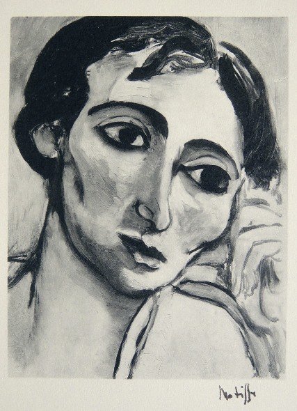 HENRI MATISSE, Hand Original Lithograph, Etude, 19: Henri Matisse's original lithograph "Étude" was published in 1920. Hand signed by Henri Matisse in black ink. From the rare VIP volume "Henri Matisse", par Elie Faure, Jules Romains, Charles Vildrac 