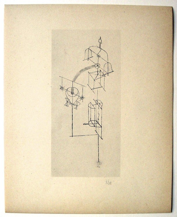 Paul KLEE; Original Lithograph, 1934: "Hand signed lithograph by Paul Klee ""Apparat aus dem Ordinationszimmer eines Arztes"" from 1934. Signed VIP edition. Signatur in pencil by KLEE. Limited edition of 525 copies, of which only 25 examp