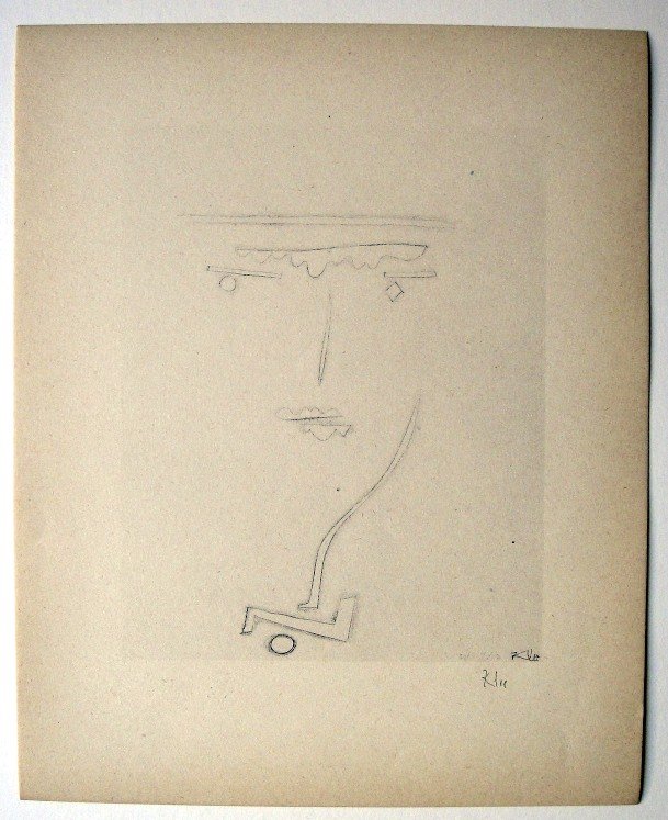 Paul KLEE; Original Lithograph, 1934: Hand signed lithograph by Paul Klee "Berta" from 1934. Signed VIP edition. Signatur in pencil by KLEE. Limited edition of 525 copies, of which only 25 examples were signed! Paul KLEE drawings, Edition