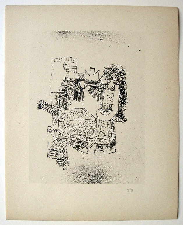 Paul KLEE; Original Lithograph, 1934: Hand signed lithograph by Paul Klee "Der Pathetiker" from 1934. Signed VIP edition. Signatur in pencil by KLEE. Limited edition of 525 copies, of which only 25 examples were signed! Paul KLEE drawings