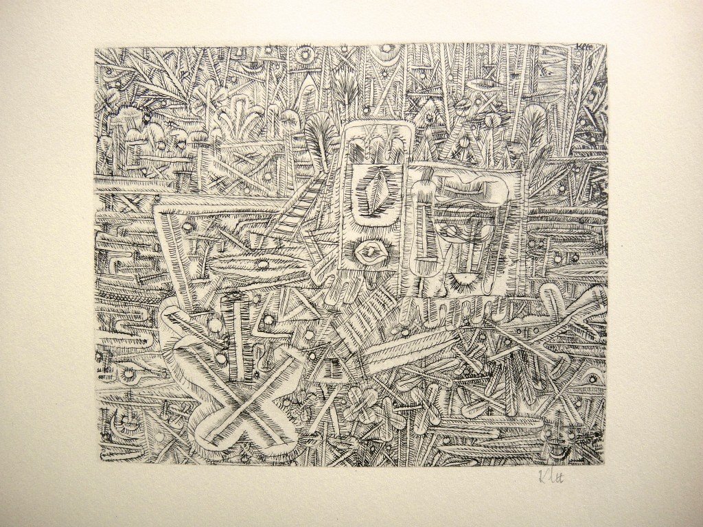 Paul KLEE; Original Lithograph, 1934: Lithograph by Paul Klee VIP edition from 1934. Signatur in pencil by Klee. Edition: Muller & I. Kiepenheuer Verlag, Potsdam / Berlin. Prov: Galerie les Tourettes, Dr. A. Wertheimer, Paris. Size: 11 x 