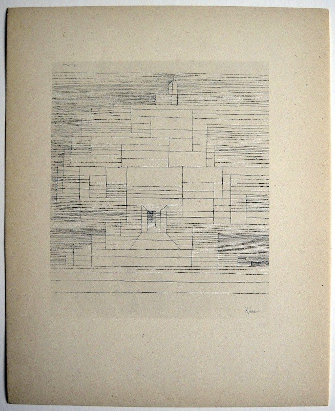 Paul KLEE, Signed original Lithograph, 1934: Hand signed lithograph by Paul Klee "Ordensburg" from 1934. Signed VIP edition. Signatur in pencil by KLEE. Edition: Muller & I. Kiepenheuer Verlag, Potsdam / Berlin. Prov: Galerie les Tourettes, Dr. 