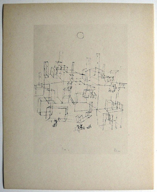 Paul KLEE, Signed original Lithograph, 1934: Hand signed lithograph by Paul Klee "Stadt mit WachttŸrmen" from 1934. Signed VIP edition. Signatur in pencil by KLEE. Edition: Muller & I. Kiepenheuer Verlag, Potsdam / Berlin. Prov: Galerie les Tou