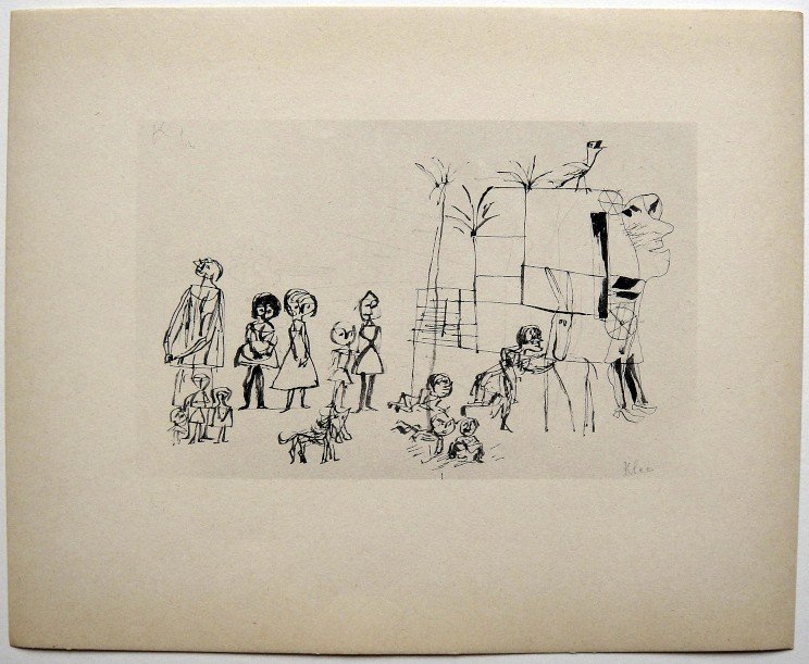 Paul KLEE, Signed original Lithograph, 1934: Hand signed lithograph by Paul Klee "Neugierige Kinder" from 1934. Signed VIP edition. Signatur in pencil by KLEE. Edition: Muller & I. Kiepenheuer Verlag, Potsdam / Berlin. Prov: Galerie les Tourette