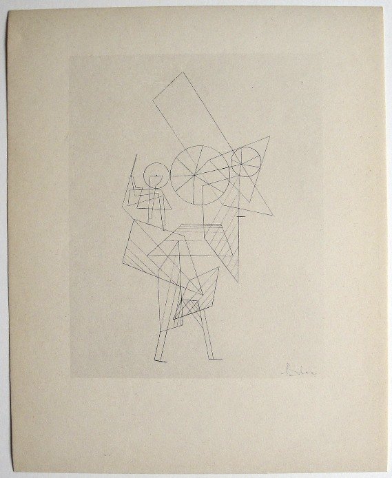 Paul KLEE, Signed original Lithograph, 1934: Hand signed lithograph by Paul Klee "Lenkbarer Grossvater" from 1934. Signed VIP edition. Signatur in pencil by KLEE. Edition: Muller & I. Kiepenheuer Verlag, Potsdam / Berlin. Prov: Galerie les Toure
