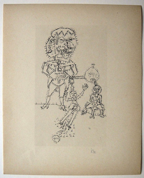Paul KLEE, Signed original Lithograph, 1934: Hand signed lithograph by Paul Klee "Hexenmutter" from 1934. Signed VIP edition. Signatur in pencil by Klee. Edition: Muller & I. Kiepenheuer Verlag, Potsdam / Berlin. Prov: Galerie les Tourettes, Dr.