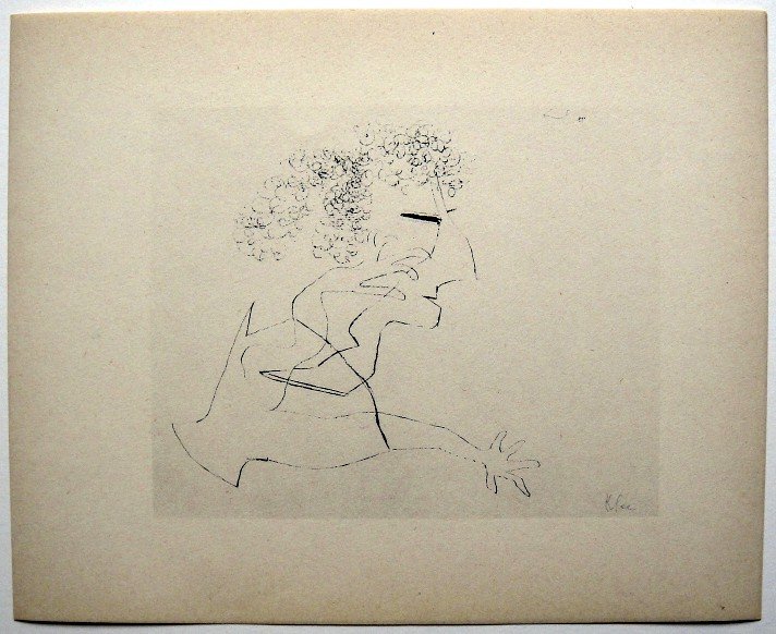 Paul KLEE, Signed original Lithograph, 1934: Hand signed lithograph by Paul Klee "Divergenz Kopf - HŠnde" from 1934. Signed VIP edition. Signatur in pencil by KLEE. Edition: Muller & I. Kiepenheuer Verlag, Potsdam / Berlin. Prov: Galerie les To