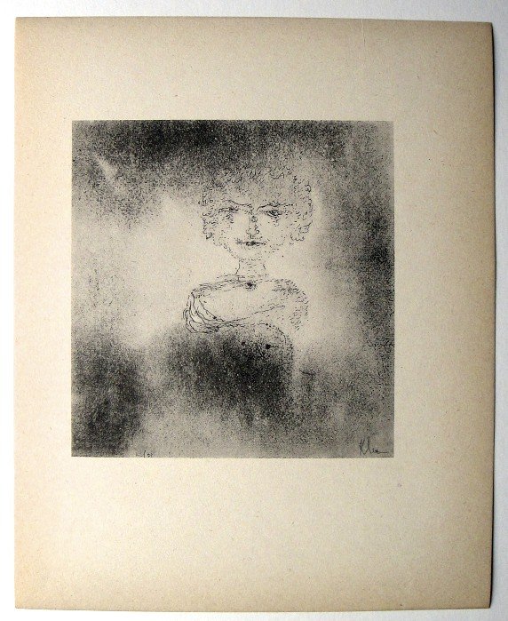 Paul KLEE, Signed original Lithograph, 1934: Hand signed lithograph by Paul Klee "Bildnis einer Dame mit ihrem SchosshŸndchen" from 1934. Signed VIP-book edition. Signatur in pencil by KLEE. Edition: Muller & I. Kiepenheuer Verlag, Potsdam / Be