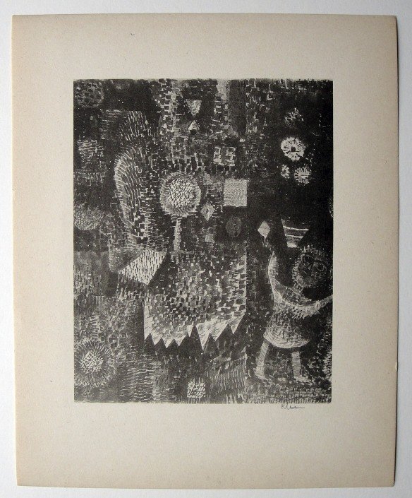 Paul KLEE, Signed original Lithograph, 1934: Hand signed lithograph by Paul Klee "Kind im Asterngarten" from 1934. Signed VIP-book edition. Signatur in pencil by KLEE. Edition: Muller & I. Kiepenheuer Verlag, Potsdam / Berlin. Prov: Galerie les 