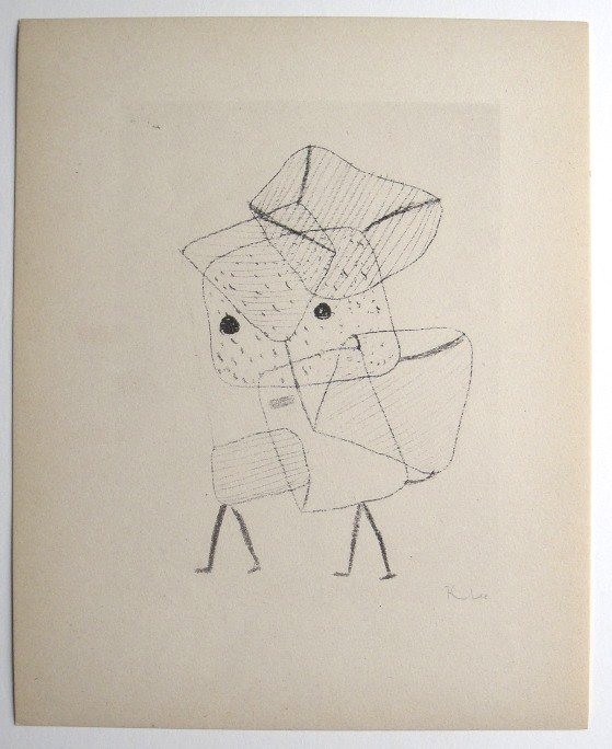Paul KLEE, Signed original Lithograph, 1934: Hand signed lithograph by Paul Klee "Beladene Kinder" from 1934. Signed VIP-book edition. Signatur in pencil by KLEE. Edition: Muller & I. Kiepenheuer Verlag, Potsdam / Berlin. Prov: Galerie les Toure