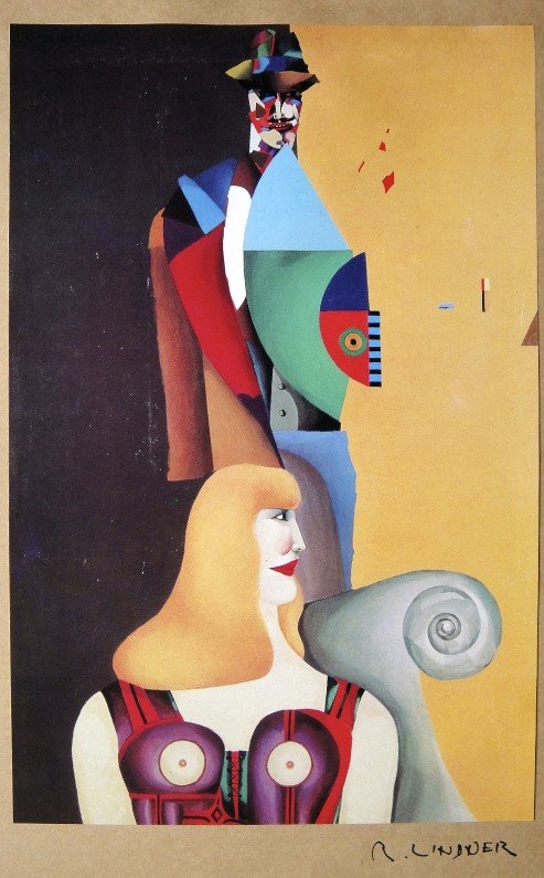 RICHARD LINDNER, Signed Print, 1969: Signed special Print by Richard Lindner, published in 1969. From the signed cataloque "Art of the Sixties". Hand signed by LINDNER in black pen. Prov: Sammlung Ludwig, im Wallraf-Richartz Museum Kšln