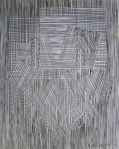 VICTOR VASARELY, Signed Offset Print, 1965: Victor VASARELY signed offset Print, 1965. Signed by Vasarely in silver pen. Published in "Vasarely" from Marcel Joray. Edition: du Griffon Neuch‰tel. Size: 22.4 x 9 in (29 x 23 cm), with foil.