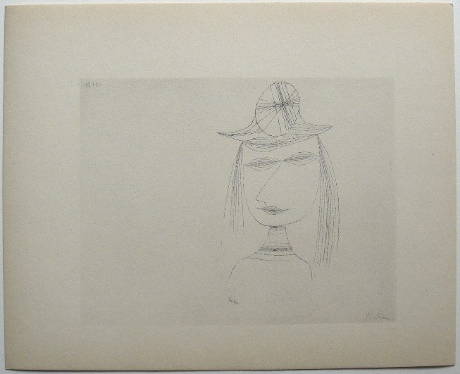 Paul KLEE, Signed original Lithograph, 1934: Hand signed lithograph by Paul Klee "Der Hut macht's" from 1934. Signed VIP-book edition. Signatur in pencil by KLEE. Edition: Muller & I. Kiepenheuer Verlag, Potsdam / Berlin. Prov: Galerie les Toure