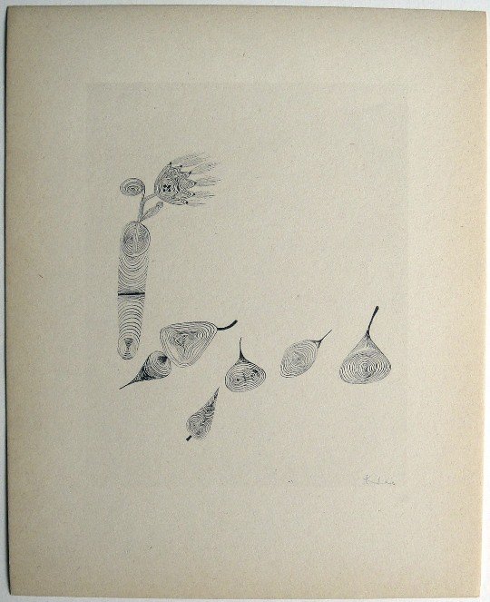 Paul Klee Lithographie COA Original Nummeriert 175 Bescheinigt -le