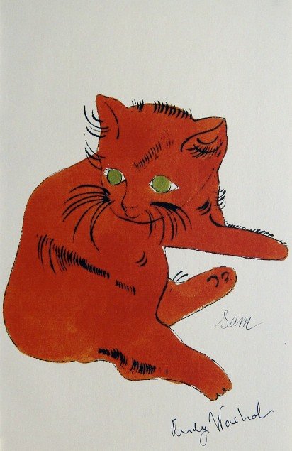 ANDY WARHOL, Special signed Print, 1982: Andy WARHOL, "Sam" signed special Print. From a special book 1982. Hand signed by Andy Warhol in black pen. Size: 8.6 x 5.5 in (22 x 14 cm).