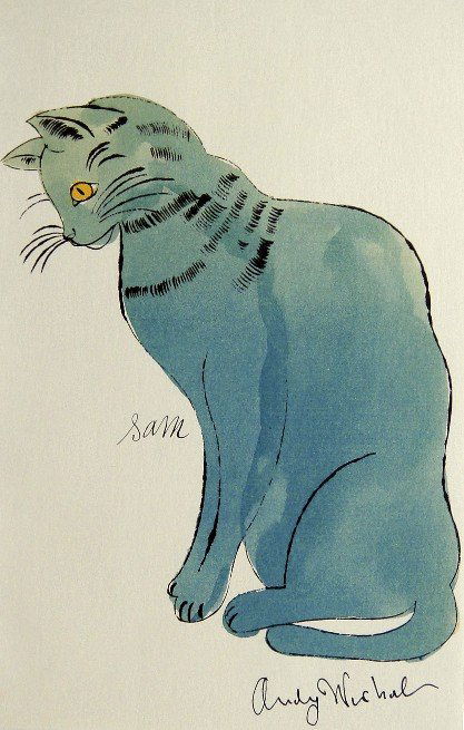 ANDY WARHOL, Special signed Print, 1982: Andy WARHOL, "Sam" signed special Print. From a special book 1982. Hand signed by Andy Warhol in black pen. Size: 8.6 x 5.5 in (22 x 14 cm).