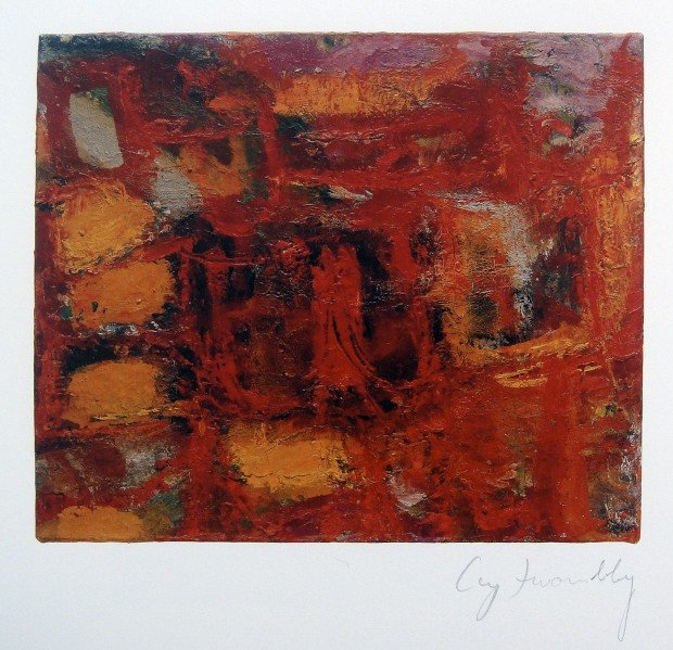 CY TWOMBLY, Special signed Print, 2002: Cy TWOMBLY, special signed Print, 2002. From a signed exhibition cataloge: Daros Exhibition 2002. Audible Silence: Cy Twombly at Daros. Hand signed by Cy Twombly in pencil. Size: 10.2 x 11.4 in (26 x