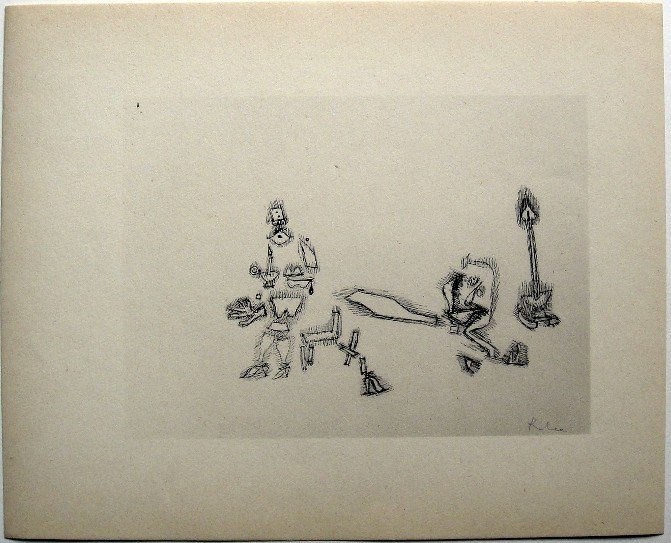Paul KLEE, Signed original Lithograph, 1934: Hand signed lithograph by Paul Klee "Mšchten sollen" from 1934. Signed VIP-book edition. Signatur in pencil by KLEE. Edition: Muller & I. Kiepenheuer Verlag, Potsdam / Berlin. Prov: Galerie les Toure