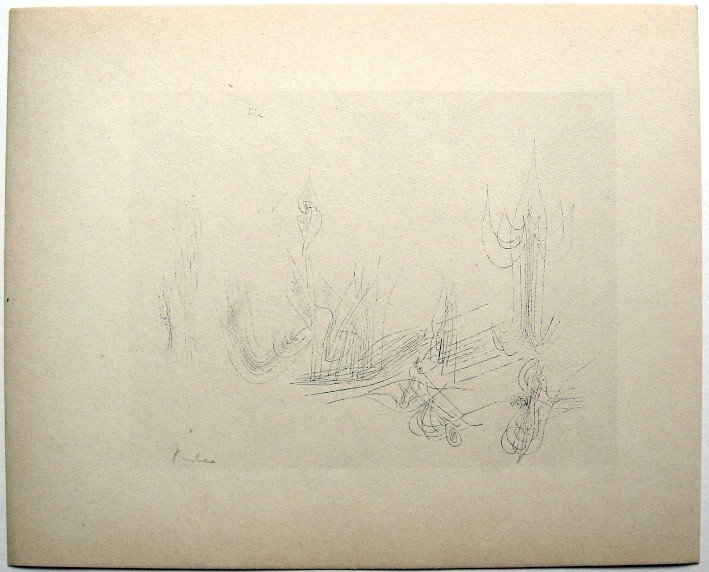 Paul KLEE, Signed original Lithograph, 1934: Hand signed lithograph by Paul Klee "Stachelstršmung zweiten Stadiums" from 1934. Signed VIP-book edition. Signatur in pencil by KLEE. Edition: Muller & I. Kiepenheuer Verlag, Potsdam / Berlin. Prov: