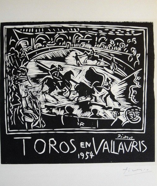 Pablo Picasso Lithograph Ecole de Paris: Original lithograph from a special VIP folder, 1958. Hand signed by Pablo Picasso in pencil. Lithograph: Fernand Mourlot, Paris. Editeur: Ecole de Paris, Paris. Prov: Ecole de Paris, Paris. Size: 10.2