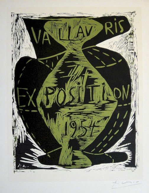 Pablo Picasso Lithograph Ecole de Paris: Original lithograph from a special VIP folder, 1958. Hand signed by Pablo Picasso in pencil. Lithograph: Fernand Mourlot, Paris. Editeur: Ecole de Paris, Paris. Prov: Ecole de Paris, Paris. Size: 10.2