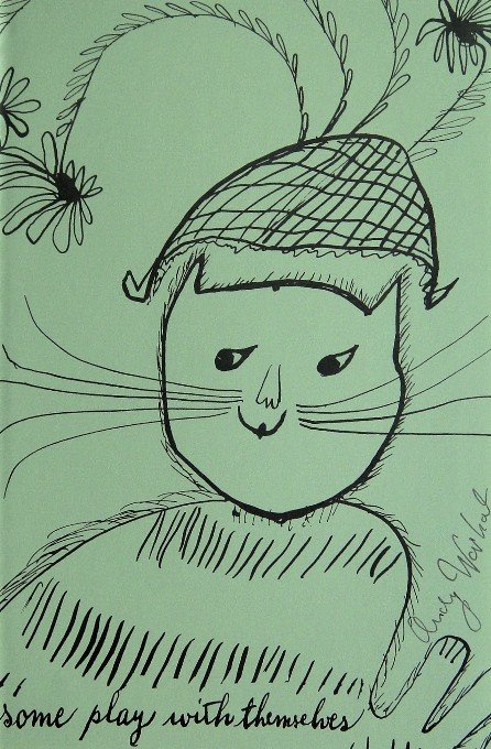 ANDY WARHOL, Special signed Print, 1982: Andy WARHOL, "Cats - Some..." signed special Print. From a signed VIP book from 1982. Hand signed by Andy Warhol in black pen. Size: 8.6 x 5.5 in (22 x 14 cm).