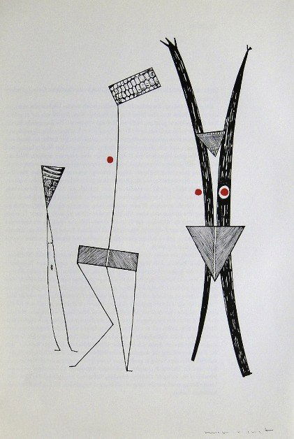 Max Ernst, signed Lithograph 1960: Max Ernst signed Lithograph 1960. From a signed VIP folder. Hand signed by Max Ernst in pencil. Editeur: DuMont-Atelier, Kšln. Prov: Galerie les Tourettes, Dr. A. Wertheimer, Paris. Size: 11.4 x 7.9