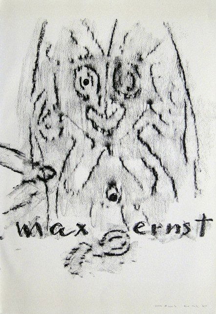 Max Ernst, signed Lithograph 1960: Max Ernst signed Lithograph "Die Sirenen erwachen" 1960. From a signed VIP folder. Hand signed by Max Ernst in pencil. Editeur: DuMont-Atelier, Kšln. Prov: Galerie les Tourettes, Dr. A. Wertheimer, P