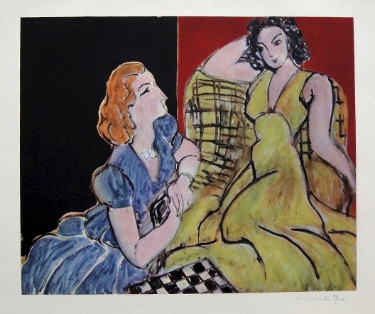 Henri Matisse signed Lithograph 1947: Henri Matisse signed Lithograph "La conversation" from a VIP folder. Preface de Jean Cassou, Conservateur du Musee d'Art Moderne 1947. Hand signed by Matisse in pencil. Editeur: Braun & Cie, Paris. Pr