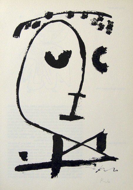 Paul Klee, signed original Lithograph, 1939: Paul Klee signed original Lithograph from a VIP folder 1939. Hand signed by Klee in pencil and singned in the plate. Prov: Galerie les Tourettes, Dr. A. Wertheimer, Paris. Size: 11.4 x 7.9 inches (29 