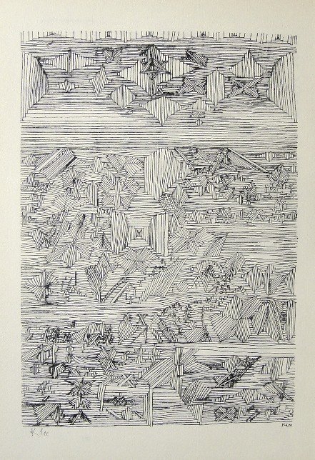 Paul Klee, signed original Lithograph, 1939: Paul Klee signed original Lithograph from a VIP folder 1939. Hand signed by Klee in pencil and singned in the plate. Prov: Galerie les Tourettes, Dr. A. Wertheimer, Paris. Size: 11.4 x 7.9 inches (29 