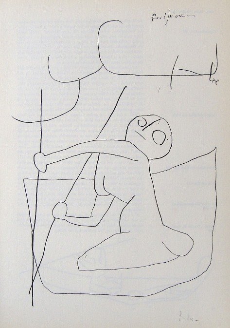 Paul Klee, signed original Lithograph, 1939: Paul Klee signed original Lithograph from a VIP folder 1939. Hand signed by Klee in pencil and singned in the plate. Prov: Galerie les Tourettes, Dr. A. Wertheimer, Paris. Size: 11.4 x 7.9 inches (29 