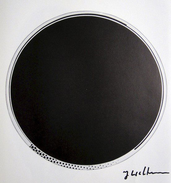 ROY LICHTENSTEIN, Signed Print, 1982: Roy LICHTENSTEIN, signed Offset Print "Mirror No. 6". From a signed VIP book published in 1982 by Nationalgalerie Berlin / Staatliche Museen Preussischer Kulturbesitz. Hand signed by Lichtenstein in b