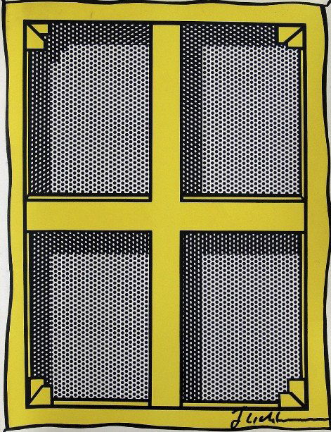 ROY LICHTENSTEIN, Signed Print, 1982: Roy LICHTENSTEIN, signed special Print. From a signed VIP book published in 1982 by Nationalgalerie Berlin / Staatliche Museen Preussischer Kulturbesitz. Hand signed by Lichtenstein in black pen. Size