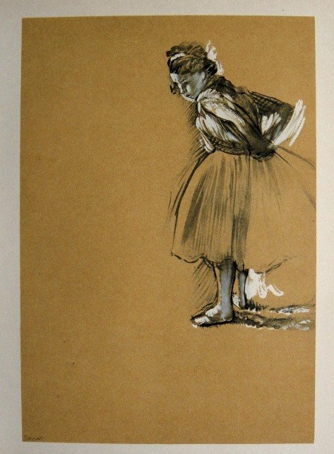 Edgar Degas, Original Lithograph, 1963: Beautiful Lithograph from Edgar Degas. Signed in the plate. From the VIP book "DEGAS - Dessins". Editeur: Cercle d'Art, Paris. Size: 11.8 x 8.7 inches (30 x 22 cm).