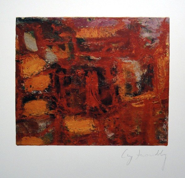 CY TWOMBLY, Special signed Print, 2002: Cy TWOMBLY, special signed Print, 2002. From a signed exhibition cataloge: Daros Exhibition 2002. Audible Silence: Cy Twombly at Daros. Hand signed by Cy Twombly in pencil. Size: 10.2 x 11.4 in (26 x