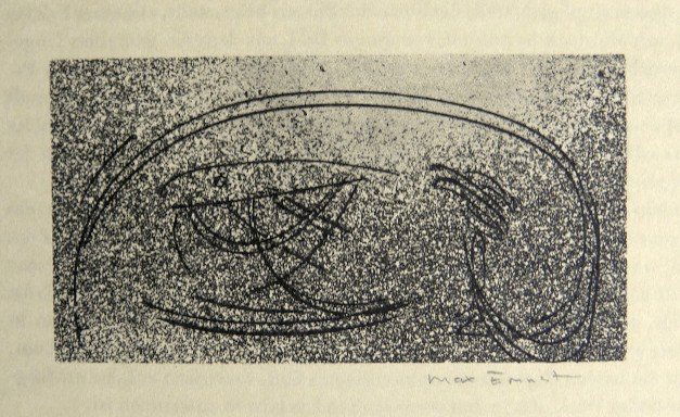 Max Ernst, Original signed Lithograph, 1971: Original Lithograph from Max Ernst, 1971. Hand signed by Max Ernst in penci. From a signed VIP book "Die RŸckkehr der schšnen GŠrtnerin". Editeur: DuMont Atelier, Paris. Size: 11.4 x 9.4 inches (29