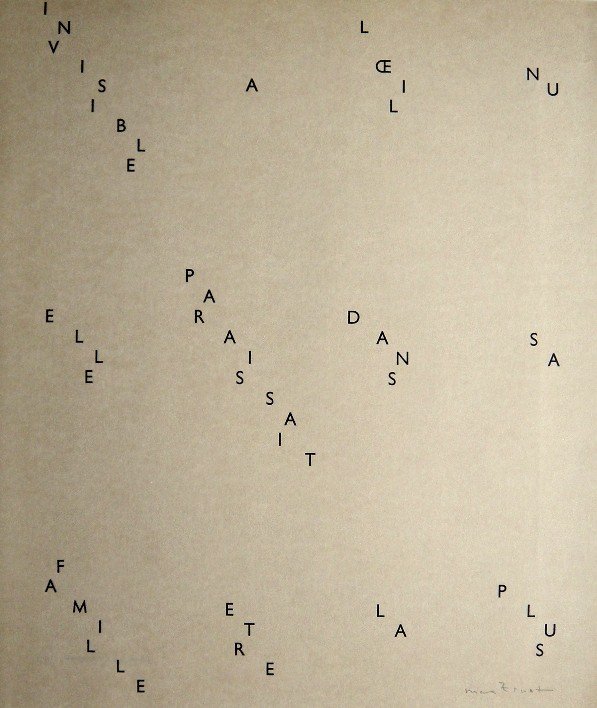 Max Ernst, Original signed Lithograph, 1971: Original Lithograph from Max Ernst, 1971. Hand signed by Max Ernst in penci. From a signed VIP book "Die RŸckkehr der schšnen GŠrtnerin". Editeur: DuMont Atelier, Paris. Size: 11.4 x 9.4 inches (29