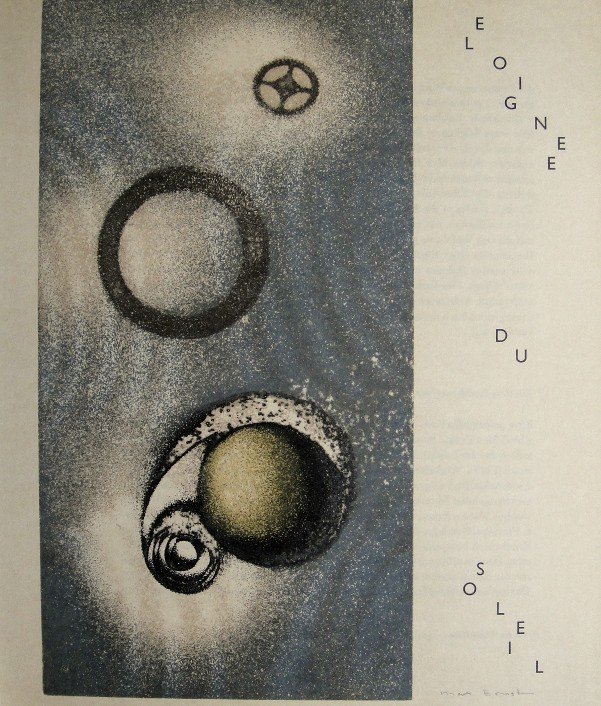 Max Ernst, Original signed Lithograph, 1971: Original Lithograph from Max Ernst, 1971. Hand signed by Max Ernst in penci. From a signed VIP book "Die RŸckkehr der schšnen GŠrtnerin". Editeur: DuMont Atelier, Paris. Size: 11.4 x 9.4 inches (29
