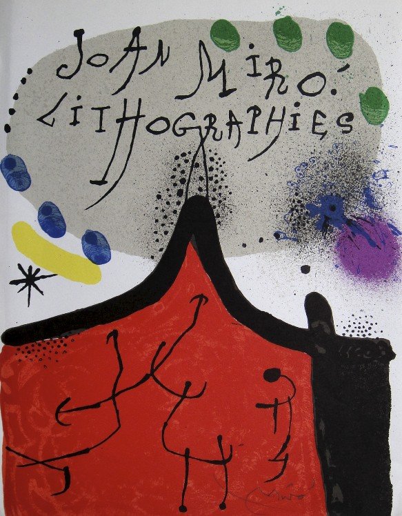 Joan MIRO, signed Lithograph, 1970: Joan Miro signed Lithograph from a VIP folder 1970 "Lithographe I" Hand signed by Miro in pencil. Lithograph: Fernand Mourlot, Paris. Prov: Maeght, Paris. Size: 12.6 x 9.8 in (32 x 25 cm).