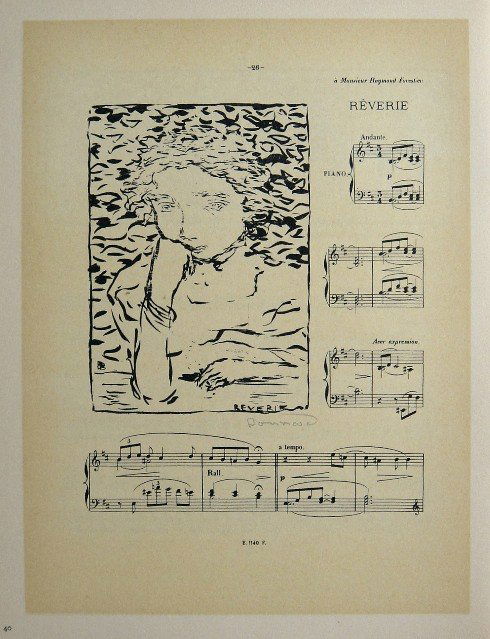 PIERRE BONNARD, Signed Lithograph 1894: Signed Lithograph by Pierre Bonnard "Pantheon Courcelles". Published in 1894. Hand signed by Bonnard in pencil. Prov: Galerie les Tourettes, Dr. A. Wertheimer, Paris. Size: 12.2 x 9.4 in (31 x 24 cm).