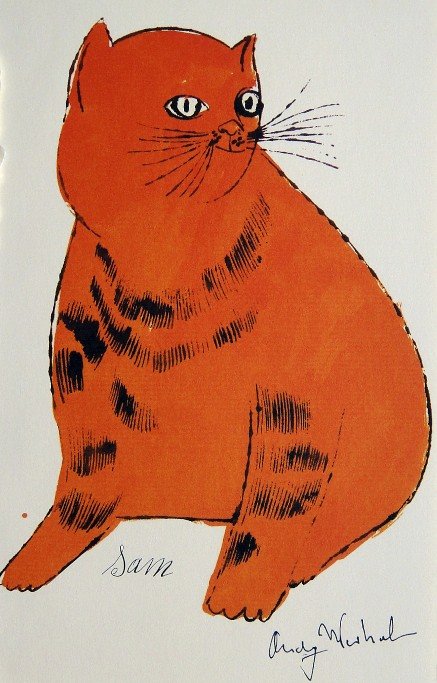 ANDY WARHOL, Special signed Print, 1982: Andy WARHOL, "Sam" signed special Print. From a special book 1982. Hand signed by Andy Warhol in black pen. Size: 8.6 x 5.5 in (22 x 14 cm).