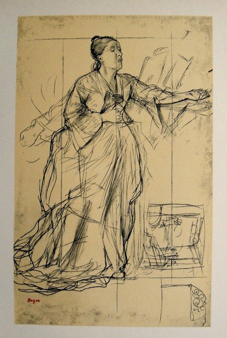 Edgar Degas, Original Lithograph, 1963: Beautiful Lithograph from Edgar Degas. Signed in the plate. From the VIP book "DEGAS - Dessins". Editeur: Cercle d'Art, Paris. Size: 11.8 x 8.7 inches (30 x 22 cm).