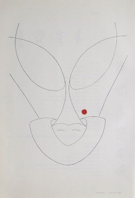 Max Ernst, signed Lithograph 1960: Max Ernst signed Lithograph 1960. From a signed VIP folder. Hand signed by Max Ernst in pencil. Editeur: DuMont-Atelier, Kšln. Prov: Galerie les Tourettes, Dr. A. Wertheimer, Paris. Size: 11.4 x 7.9 