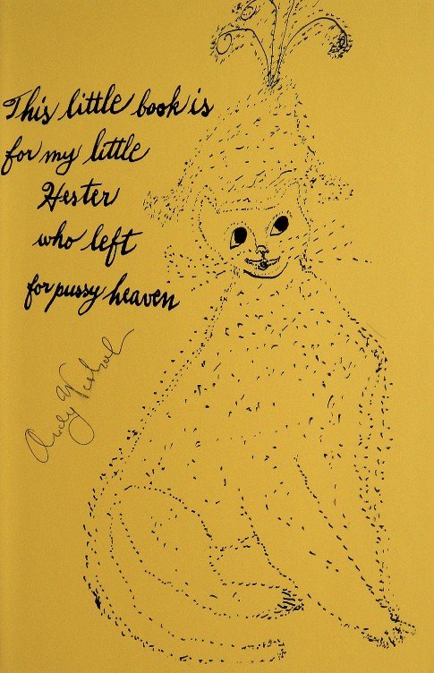 ANDY WARHOL, Special signed Print, 1982: Andy WARHOL, "Cats - Some..." signed special Print. From a signed VIP book from 1982. Hand signed by Andy Warhol in black pen. Size: 8.6 x 5.5 in (22 x 14 cm).