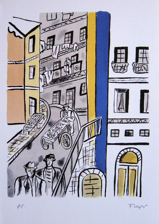 Fernand Leger "Paris Ma Ville" Special Print: Fernand Leger "Paris Ma Ville" special print. From a signed VIP book. Signed in the plate and signed H.C. in pencil. Size: 13.4 x 9.1 in (34 x 23 cm).